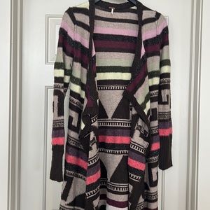 Free People asymmetric, long cardigan